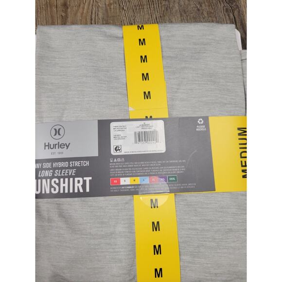 Hurley Sunny Side Hybrid Stretch Tagless UV T-Shirt Sunshirt Regular Fit M Lot 2 - Picture 3 of 5